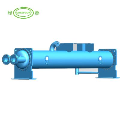 China Industrial Hydraulic Fluid Type Refrigeration Parts Shell And Tube Heat Exchanger Outer Copper Tube Full Of Vaporizer Oil Separator for sale