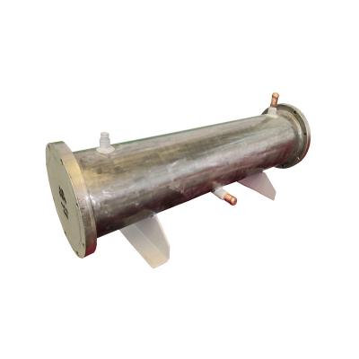 China Refrigeration Parts Stainless Steel Condenser Shell And Tube Type Heat Exchanger For Water Cooling Unit Wire Copper Inner Pipe for sale