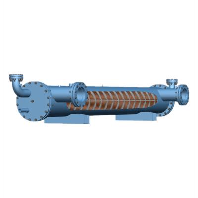 China Refrigeration Parts Spiral Plate Heat Exchanger Tube Straight Dry Evaporator Single Circuit Water Cooler for sale