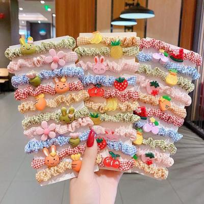 China Wholesale Children's Hair Elastic Hair Tie Cloth Elastic Band Girl Large Intestine Hair Ring Korean Cute Senior Baby Rope Good for sale