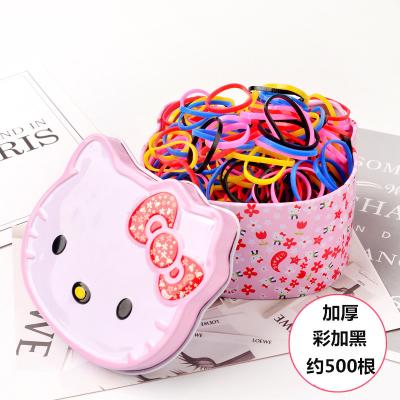 China New style kids elastic hair tie 500pcs/1000pcs good quality colorful elastic hair tie round shape hair tie band for baby K-2043 for sale