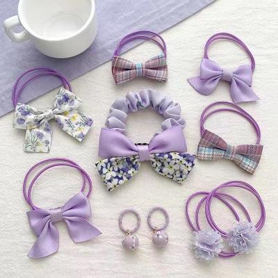 China 10pcs beautiful new arrival korean checked floral hair bows hair clips hair accessories for girl fashion accessories K-2031 for sale