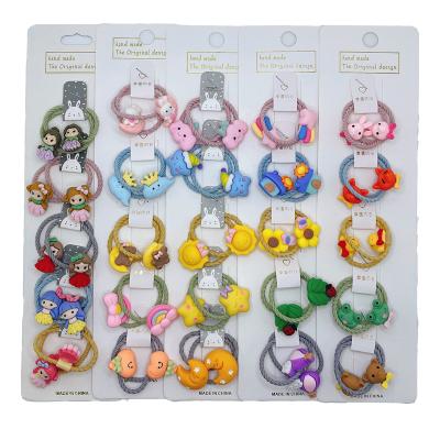 China Korean Children's Cute Animal Elastic Hair Ties Set Hair Bobbins Rope Fruit Hair Accessories For Princess Star Rubber Band K-2012 Kids for sale