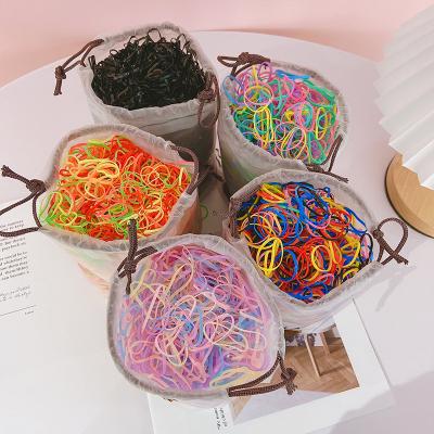 China High Quality Plastic/Resin 4000PCS/Bag Factory Wholesale Children's Elastic Hair Color Elastic Band for sale