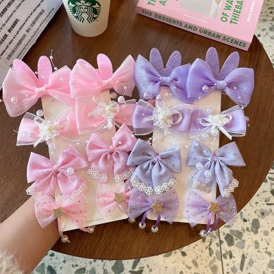 China 2022 Korean Style New Fashion Lovely Soft Cute Children's Hair Accessories 18 Piece Sets Hair Clip Sets Rubber Hairpin for sale