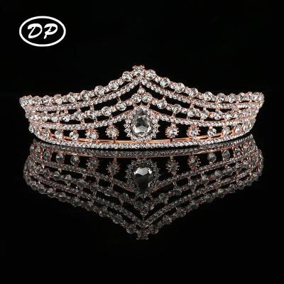 China Fashion DP Hot Selling Rhinestone Crown Sparkle Tiaras Crystal Wedding Hair Accessories Bride for sale