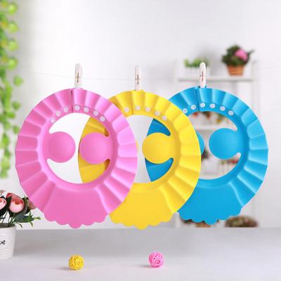 China Angel Shield New Product Adjustable EVA Baby Shower Viable Shampoo Covers Bathe Clear With Ear To Protect for sale