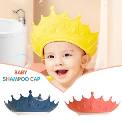 China Angel Shield New Product Environmental Silicon Crown Viable Baby Shower Shampoo Covers Bathing Clear For Kids for sale