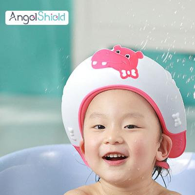 China Viable Design New Promotion Multifunctional Cardboard Hippo Baby Shower Hat Adjustable Silicone Waterproof For Babies for sale