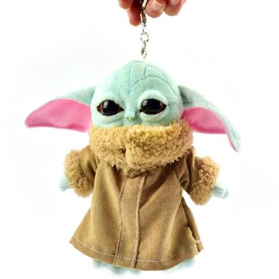 China Hot Sale 15cm Soft Cute Plush Toy Bany Yoda Key Chain Doll Stuffed Key Chain for sale