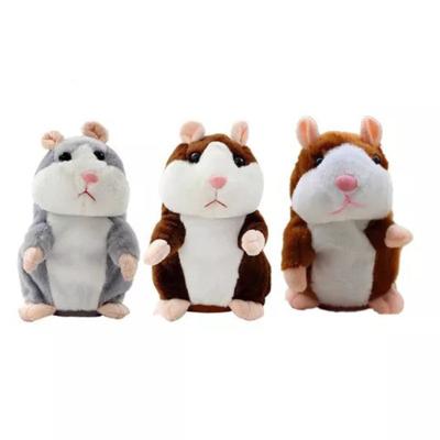 China Electronic Toy Cotton Stuffed Music Christmas Hamster Plush Toy Popular Christmas Decoration Plush Toy 16cm for sale