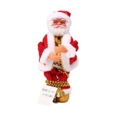 China Wholesale 25cm New Design Electronic Christmas Gift Plush Toy Santa Claus Plush Toy Christmas Decorations for sale