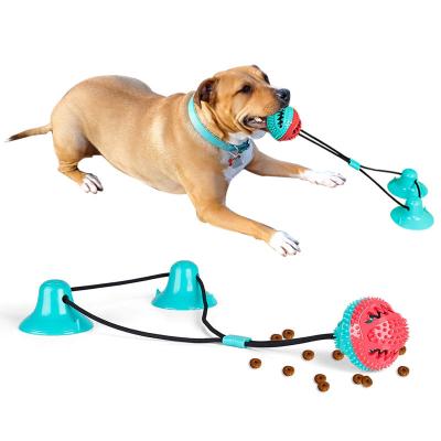 China Stocked Amazon Chewing Toys Ball Dog Rope Colorful Large Animal Ball Rubber Dog Chewing Toys for sale