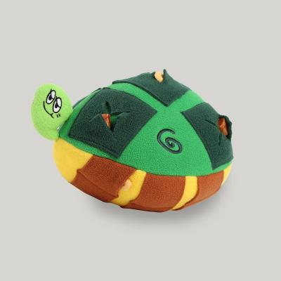 China New Design Stuffed Dog Plush Toy Tortoise Animal Shape Cotton Skin Food Stuffed Dog Toys Stocked for sale