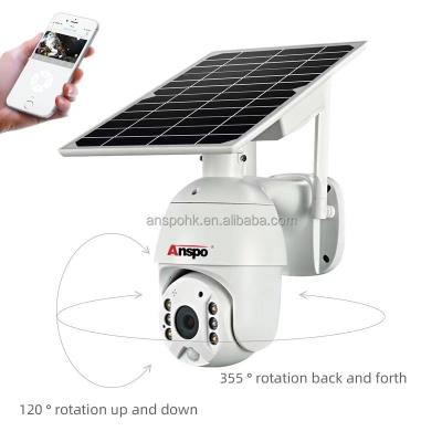 China Full HD NIGHT VISION Wireless Speed ​​Dome PTZ WIFI CCTV Camera with 2MP 1080P Solar Panel for sale