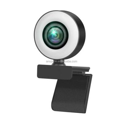 China About Ring Beautify 5MP 2K Web Camera Auto Focus Ring Beautify Webcam HD 5MP Live Broadcast Mic USB 3 Touch Fill-in Video Brightness for sale