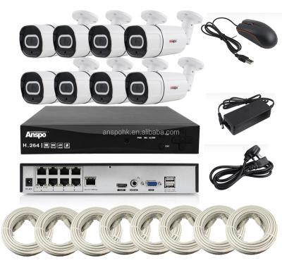 China NIGHT VISION 5MP AI CCTV Camera Set H.265 8CH POE NVR Kit P2P Remote Surveillance 8 Channel Face Recognition Security Video Surveillance System for sale