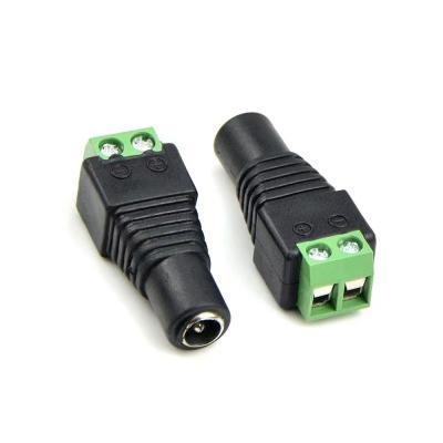 China Power 5.5*2.1mm female DC jack connector for CCTV camera/single color led strip DC power connector wire/DC jack conversion head for sale