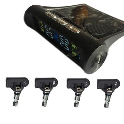 China Car Internal Tire Pressure Gauge Car Metal And Plastic 4 Sensor Solar Charging Monitor for sale