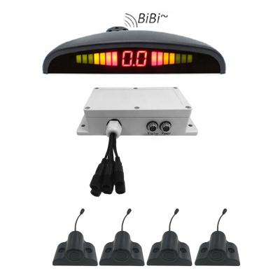 China Bus Parking Van Camper Led Parking Sensor System Truck Parktronic Show 4 Sensors Assist Radar Detector Monitor Reverse Backup System for sale