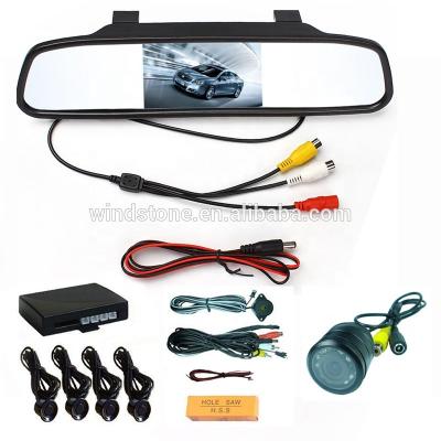 China Car Monitor Mirror Video Car 12v 24v 4.3 Inch Display Camera Parking Sensor System for sale