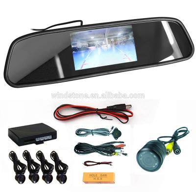 China 4.3 Inch Monitor Rearview Mirror Car Camera System HD Parking Reverse Camera Auto Video Monitor 4.3 Inch Car Mirror Monitor For Rear View Camera for sale