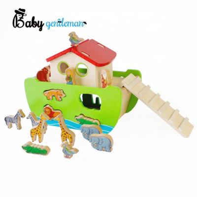 China Plywood+ 2019 solid wood buy now noahs ark educational wooden toy for kids Z12078D for sale