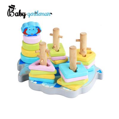 China Montessori Solid Wood Geometric Wooden Shape Sorter For Baby Z13168D for sale