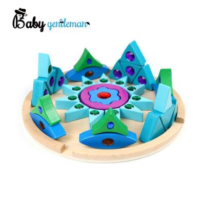 China Promotion Price Children Building Block Toy Wooden Gem Educational Blocks Building Blocks Set Z12234AA for sale