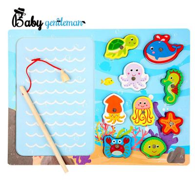 China Wooden Children's Education Wooden Toys Busy Board Fishing Toy Preschool Wooden Funny Toy Z01406A for sale