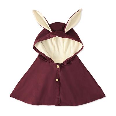 China Breathable Spring Autumn Winter Easter Bunny Ears Girls Hooded Coat Kids Jacket Long Sleeve Button Down Kids Coat for sale