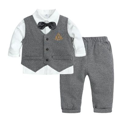 China Autumn New Children's Comfortable Nylon/Cotton Spring Suits Of Gentlemen's Fashion Baby Boy Clothes Set Three-Piece for sale