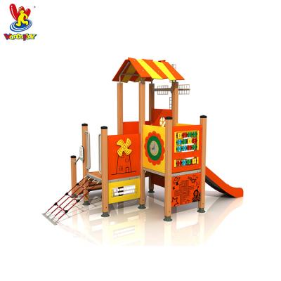 China Interactive Wooden Amusement Park Kids Slide Park HDPE Theme Playground Outdoor Playground Equipment for sale