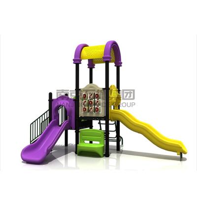 China Small Outdoor Play Slide Gym Park Outdoor Playground Plastic Playsets For Kids for sale