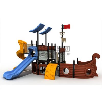 China Park Kids Play Slide Pirate Ship Commercial Outdoor Playground Equipment for sale