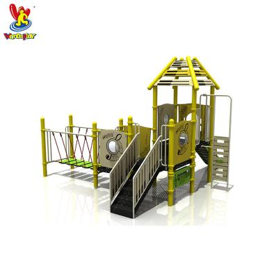 China Outdoor Children Musical Playground Equipment Slide Sets For School 550*530*385cm for sale