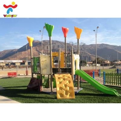 China LLDPE+Galvanized Steel Pipe Plastic Kids Slide Playsets Outdoor Playground Toys Forest Theme Amusement Park Equipment for sale