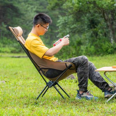 China Folding; Moon Chair Ultralight Camping Folding Chairs Camp Recliner Outdoor Folding Folding Portable Armrest Chair for sale