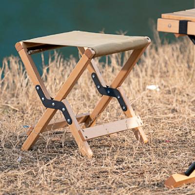 China Folding; Camping Solid Mini Beach Wood Chair Foldable Wooden Stool X Stand Ultralight Universal Portable Wooden Fishing Display for sale