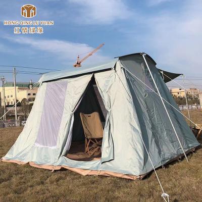 China Diamond Ground Nail Spring Camping Tent Hexagonal Outdoor Waterproof Rise Waterproof Outdoor Hiking Tent Backpacking Tent for sale