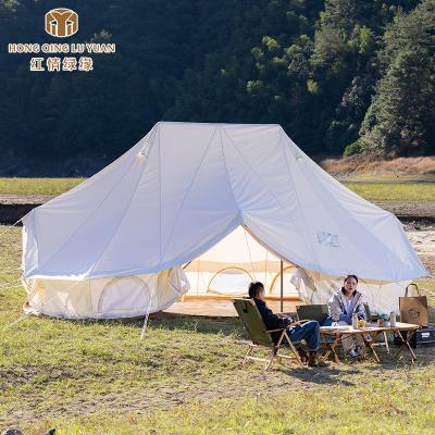 China Family Camping Emperor Tent Winter Glamping Cotton Canvas Yurt UV-Resistant Outdoor Waterproof Four-Season Tent for sale