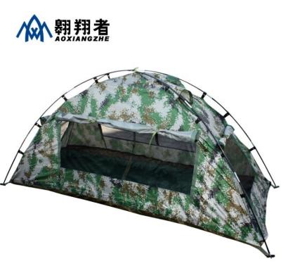 China Waterproof Style 1 Person Tent Outdoor Survival Single Person Camp Fiberglass Pole Camping Single Tent for sale