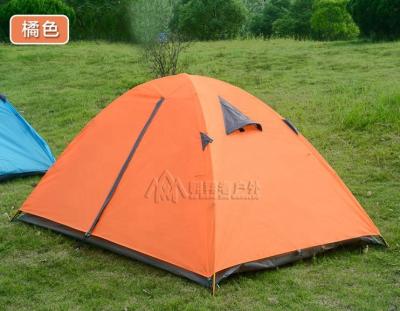 China Camouflage/Field Game 2 Person Camping Tent Portable Outdoor Double Pole Tent Rainproof Ultralight Aluminum for sale