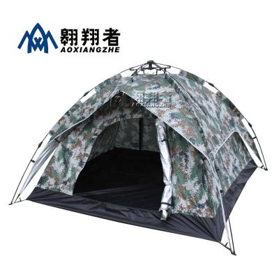 China High quality double layers can be split automatic folding camouflage tent double layers outdoor camping tent for sale