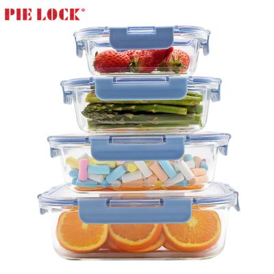 China Microwavable Leakproof Glass Storage Container - Food Prep Containers With Lids Meal Prep - Airtight Food Storage Containers for sale