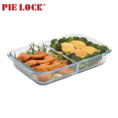 China Sustainable glass baking dish with divider for sale