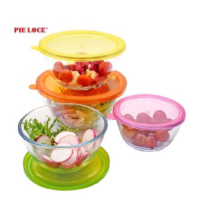 China Sustainable Oven And Microwave Salad Bowl /Soup Safe Glass Bowl /mixing Bowl With PP Lid for sale