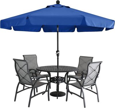 China Modern MASTERCANOPY Valance Patio Umbrella For Outdoor Table Market 8 Ribs 7.5ft Blue for sale