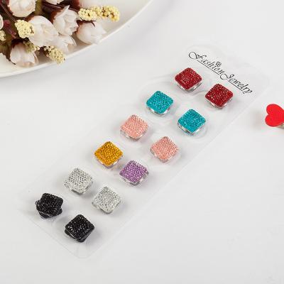 China Rhinestone Mixed Color Metal Hijab Starry Buckle Scarf No Hole Shawl Button Buckle Magnet Clip Fashion Jewelry Pin Muslim Magnet Women Strong Magnetic Brooch Pin Pin for sale