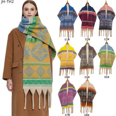 China Newest 2023 New Quality Designer Scarves Men Winter Men Women Comfortable Wool Knitted Cashmere Scarf Couples Thick Warm Scarf Long for sale